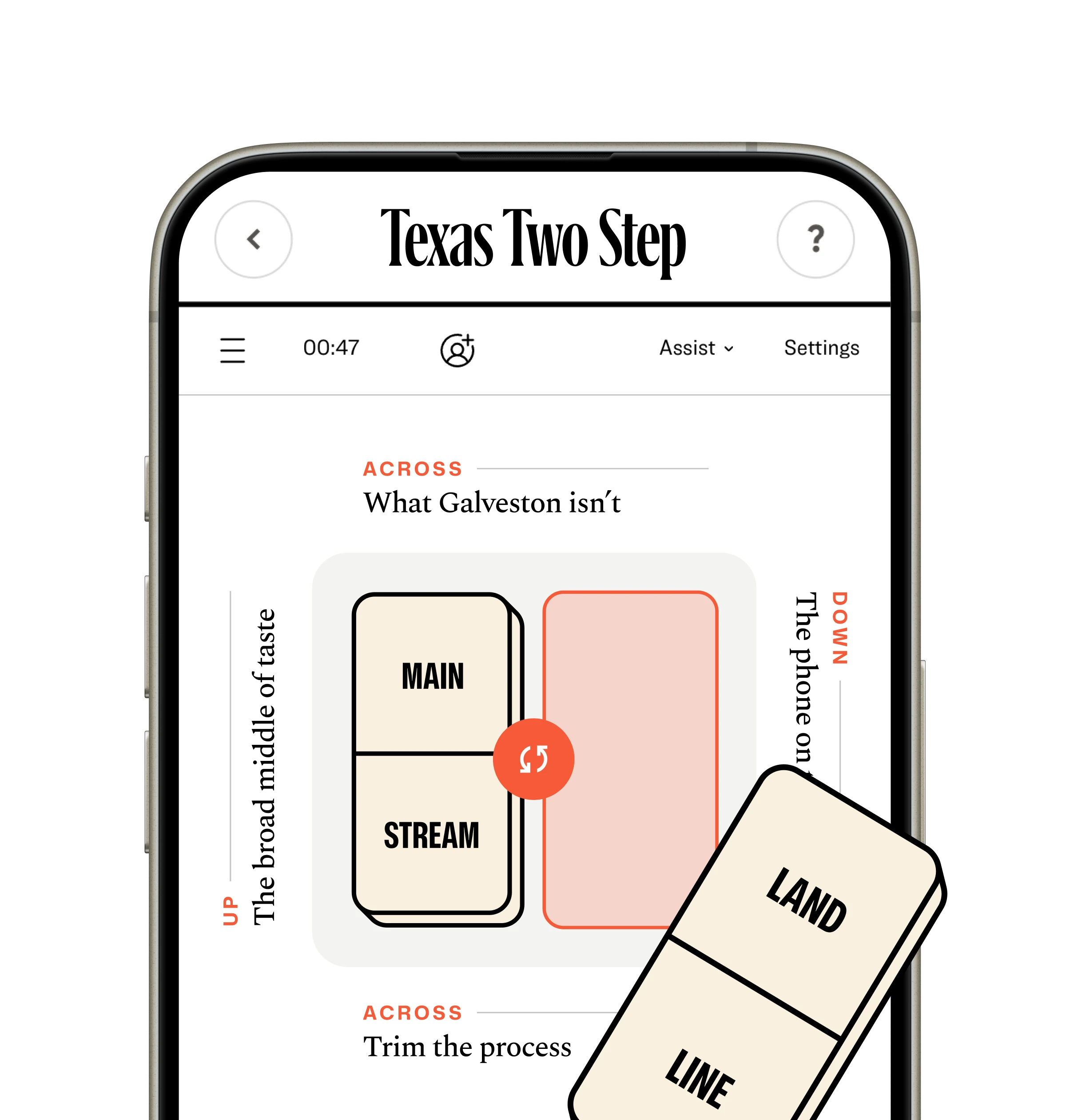 Texas Two Step running on a phone